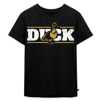 Ente - Kinder Premium Bio T-Shirt - Schwarz - Vorne - Mikhail (115cm)