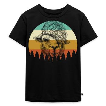 Alpaga alpaga - T-shirt Premium bio Enfant - noir - Devant - Mikhail (115cm)