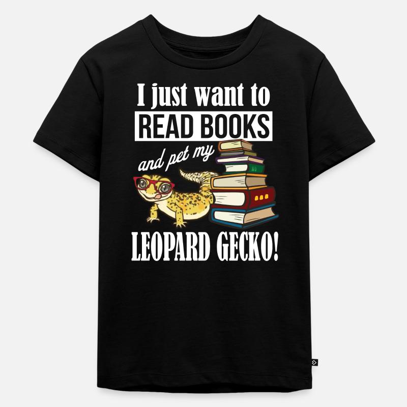 Leopardgecko - Kinder Premium Bio T-Shirt - Schwarz