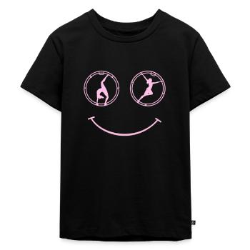 Rhönrad - Kinder Premium Bio T-Shirt - Schwarz - Vorne - Mikhail (115cm)