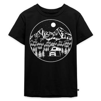 SUV Offroad-Fahrzeug Dachzelt Camping Urlaub - Kinder Premium Bio T-Shirt - Schwarz - Vorne - Mikhail (115cm)