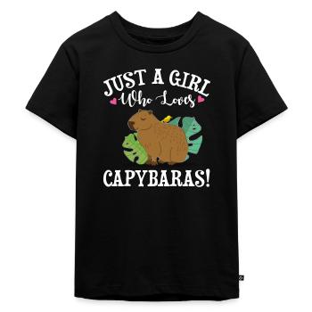 Capibara - Maglietta ecologica premium per bambini - nero - Fronte - Mikhail (115cm)