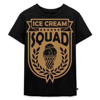 Ice Cream Squad Crew - Kinder Premium Bio T-Shirt - Schwarz - Vorne - Mikhail (115cm)