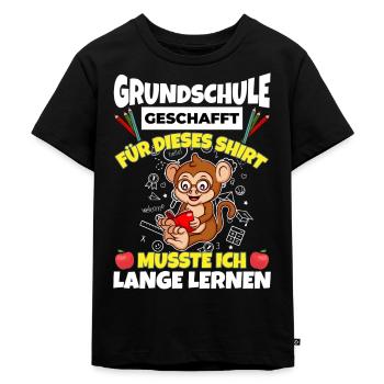 Grundschule Geschafft Abschluss Schüler 5. Klasse - Kinder Premium Bio T-Shirt - Schwarz - Vorne - Mikhail (115cm)