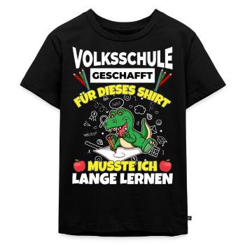 Volksschule Geschafft Abschluss Schüler 5. Klasse - Kinder Premium Bio T-Shirt - Schwarz - Vorne - Mikhail (115cm)