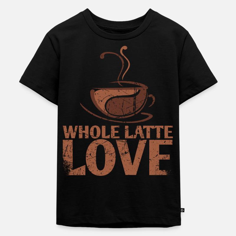 Latte-Liebes-ehe-design entier pour mariés - T-shirt Premium bio Enfant - noir