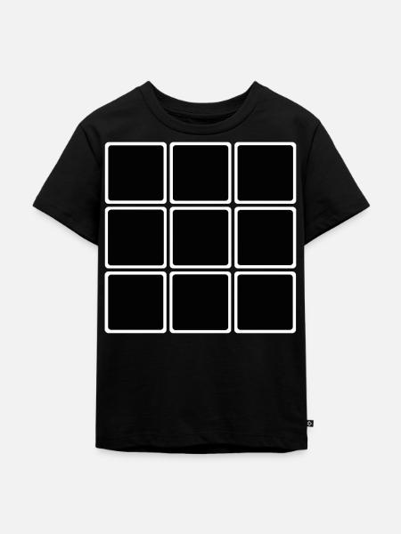 Magic Cube Black Horror Creepy Shirt Autocollant - T-shirt Premium bio Enfant - noir