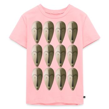 MASKS AND AFRICAN ARTS - Kids Premium Organic T-Shirt - rose - Front - AI Model Kid Female (0cm)
