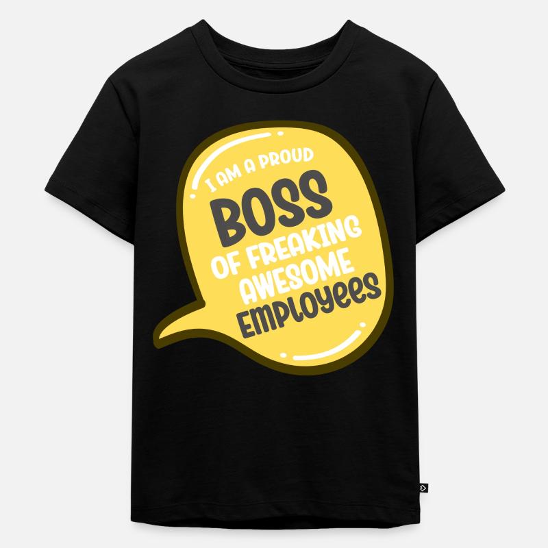 Stolt chef for gode medarbejdere - Premium økologisk T-shirt til børn - sort