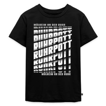 Ruhrpott Mülheim an der Ruhr - Kinder Premium Bio T-Shirt - Schwarz - Vorne - Mikhail (115cm)