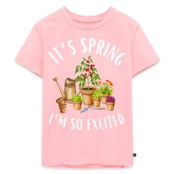 C’est le printemps pour les jardiniers - T-shirt Premium bio Enfant - rose - Devant - AI Model Kid Female (0cm)