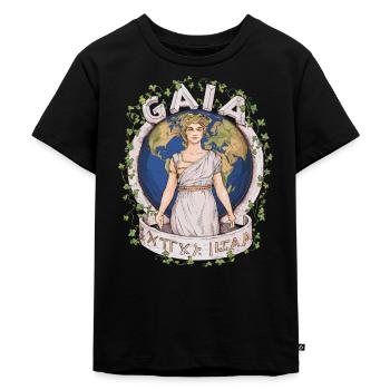 Greek Mythology Gaia Earth goddess mother - Kids Premium Organic T-Shirt - black - Front - Mikhail (115cm)