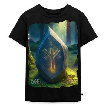 Oeuvre de Rune Elhaz - T-shirt Premium bio Enfant - noir - Devant - Mikhail (115cm)