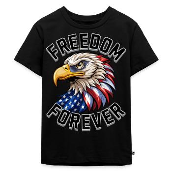 Freedom Forever - Kids Premium Organic T-Shirt - black - Front - Mikhail (115cm)