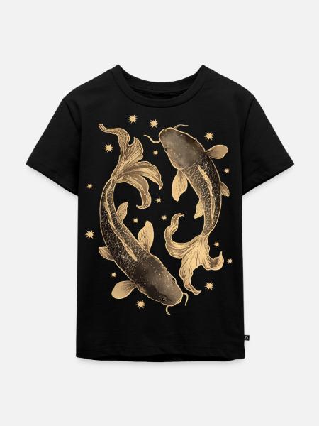 Koi Karpfen - Kinder Premium Bio T-Shirt - Schwarz
