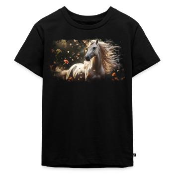 Cavalier d’équitation - T-shirt Premium bio Enfant - noir - Devant - Mikhail (115cm)