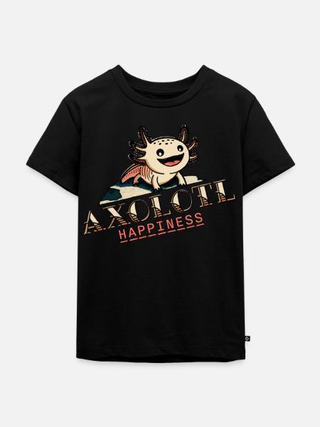 Axolotl Happiness - Kids Premium Organic T-Shirt - black