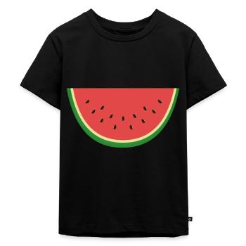 Watermelon watermelon motif - Kids Premium Organic T-Shirt - black - Front - Mikhail (115cm)