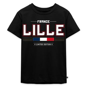 Lille - Kinder Premium Bio T-Shirt - Schwarz - Vorne - Mikhail (115cm)