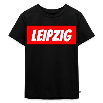 LEIPZIG Geschenk - Kinder Premium Bio T-Shirt - Schwarz - Vorne - Mikhail (115cm)