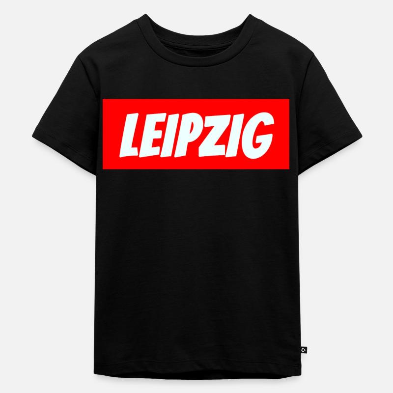 LEIPZIG Geschenk - Kinder Premium Bio T-Shirt - Schwarz