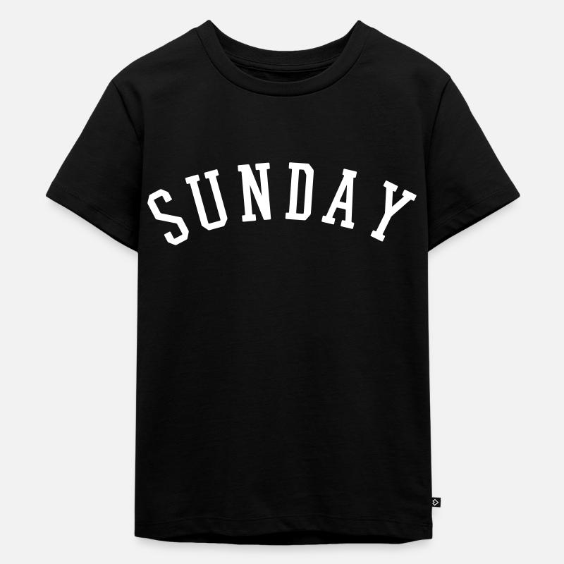SUNDAY - Kinder Premium Bio T-Shirt - Schwarz