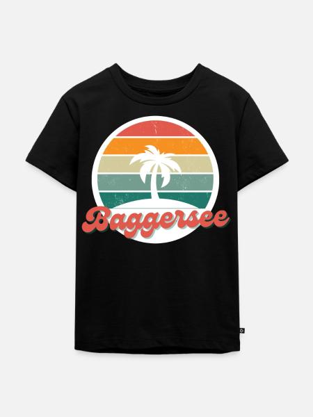 Baggersee Insel - Kinder Premium Bio T-Shirt - Schwarz