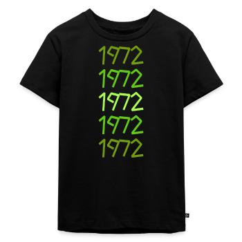 Witzig 1972 - Kinder Premium Bio T-Shirt - Schwarz - Vorne - Mikhail (115cm)