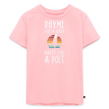 Slam Poésie Texte Dichtung - T-shirt Premium bio Enfant - rose - Devant - AI Model Kid Female (0cm)