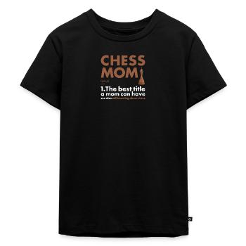 Chess Player Mom Definition Chess - Kinder Premium Bio T-Shirt - Schwarz - Vorne - Mikhail (115cm)