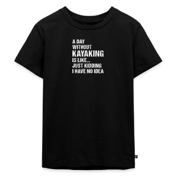 Kayakiste Une journée sans kayak - T-shirt Premium bio Enfant - noir - Devant - Mikhail (115cm)