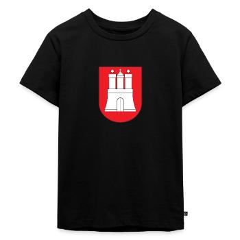 Hamburg - Kinder Premium Bio T-Shirt - Schwarz - Vorne - Mikhail (115cm)