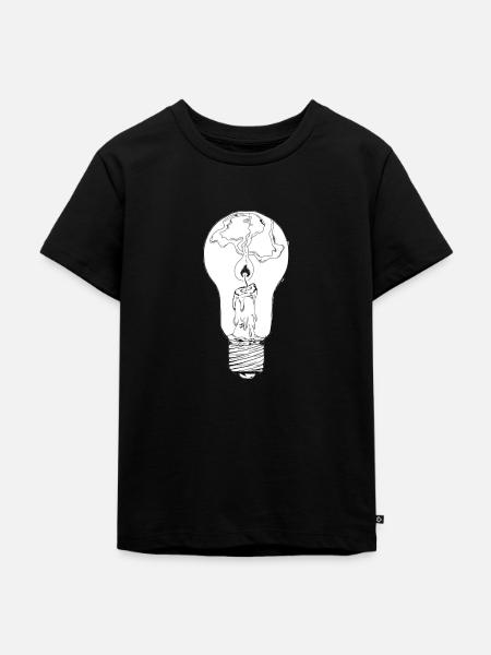 Die Lampe - Kinder Premium Bio T-Shirt - Schwarz