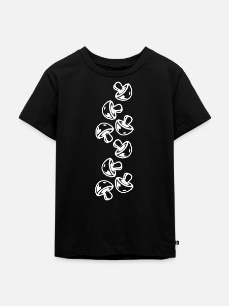 Pilze Design - Kinder Premium Bio T-Shirt - Schwarz