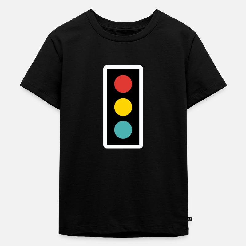 Feu de circulation pour enfants - T-shirt Premium bio Enfant - noir
