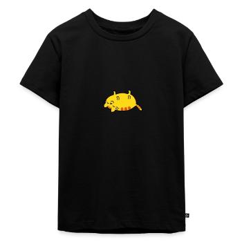 lazy cat - T-shirt Premium bio Enfant - noir - Devant - Mikhail (115cm)