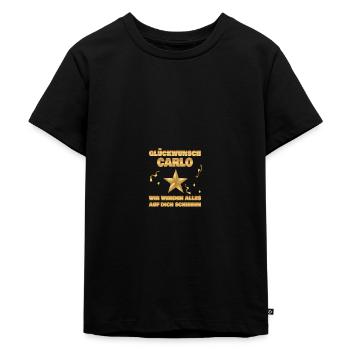 Colleague Carlo - Kids Premium Organic T-Shirt - black - Front - Mikhail (115cm)