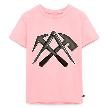 Cadeau apprenti maître couvreur couvreur - T-shirt Premium bio Enfant - rose - Devant - AI Model Kid Female (0cm)