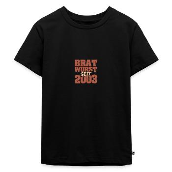 2003 - Kinder Premium Bio T-Shirt - Schwarz - Vorne - Mikhail (115cm)