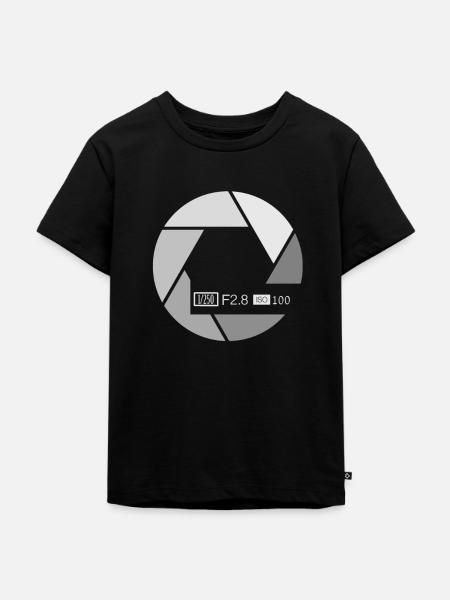Camera Settings - Kinder Premium Bio T-Shirt - Schwarz
