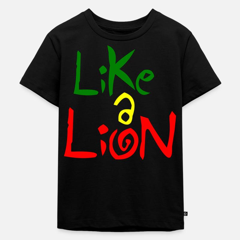 Like A Lion - Kinder Premium Bio T-Shirt - Schwarz