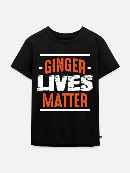 Ginger Leben zählen - Kinder Premium Bio T-Shirt - Schwarz