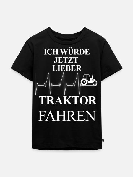 Landwirtschaftliches Motiv - Kinder Premium Bio T-Shirt - Schwarz