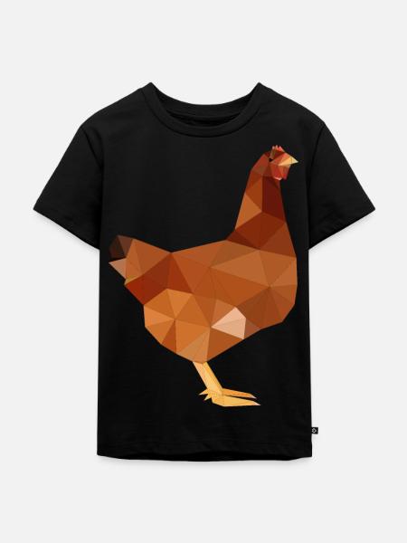 Huhn - Kinder Premium Bio T-Shirt - Schwarz