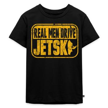 Jetski - Kinder Premium Bio T-Shirt - Schwarz - Vorne - Mikhail (115cm)