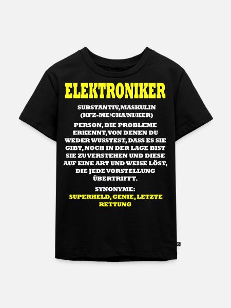 Elektroniker - Kinder Premium Bio T-Shirt - Schwarz