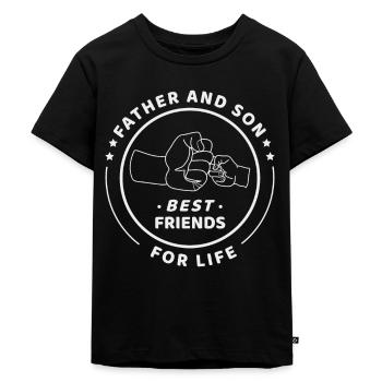 Father and son - Kids Premium Organic T-Shirt - black - Front - Mikhail (115cm)