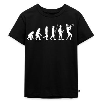 Posaune - Kinder Premium Bio T-Shirt - Schwarz - Vorne - Mikhail (115cm)