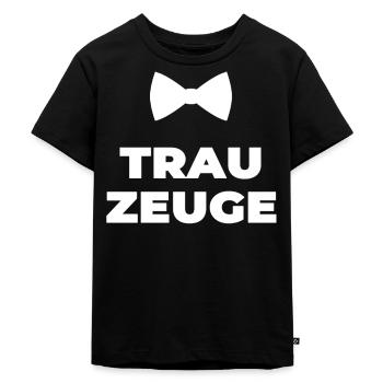 Trauzeuge - Kinder Premium Bio T-Shirt - Schwarz - Vorne - Mikhail (115cm)