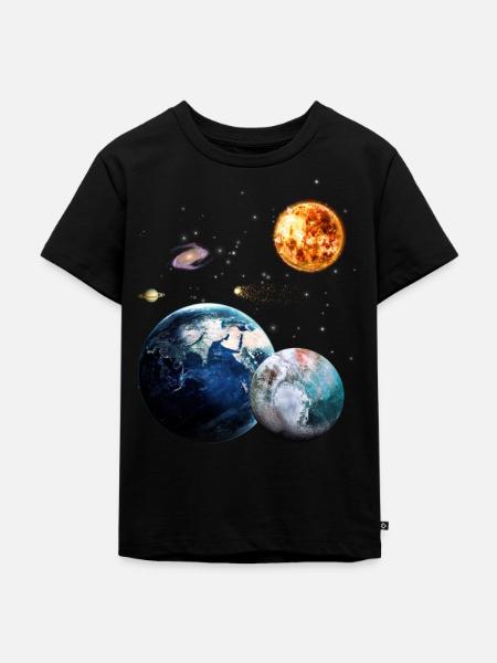 Weltraum - Kinder Premium Bio T-Shirt - Schwarz